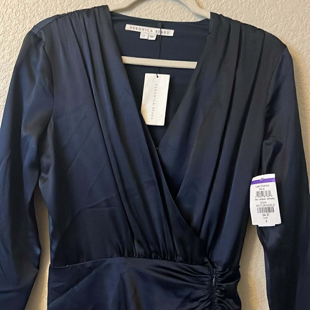 VERONICA BEARD Cameri Ruched Silk Midi Dress Sz 0… - image 10